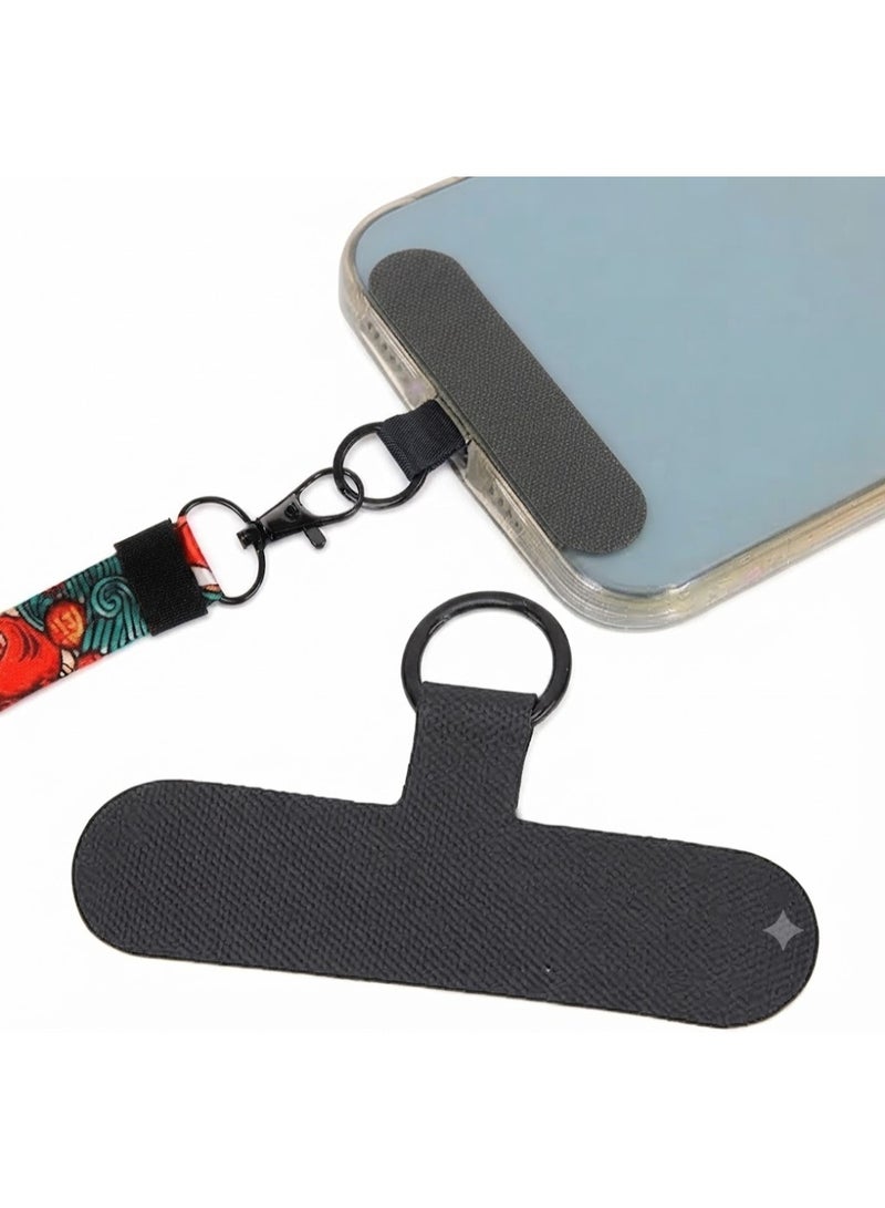 Cell Phone Lanyard Replacement Patch Universal Lanyard Mobile Phone Patch Nylon Hanging Rope Tab Attachment(Black) - Image 1