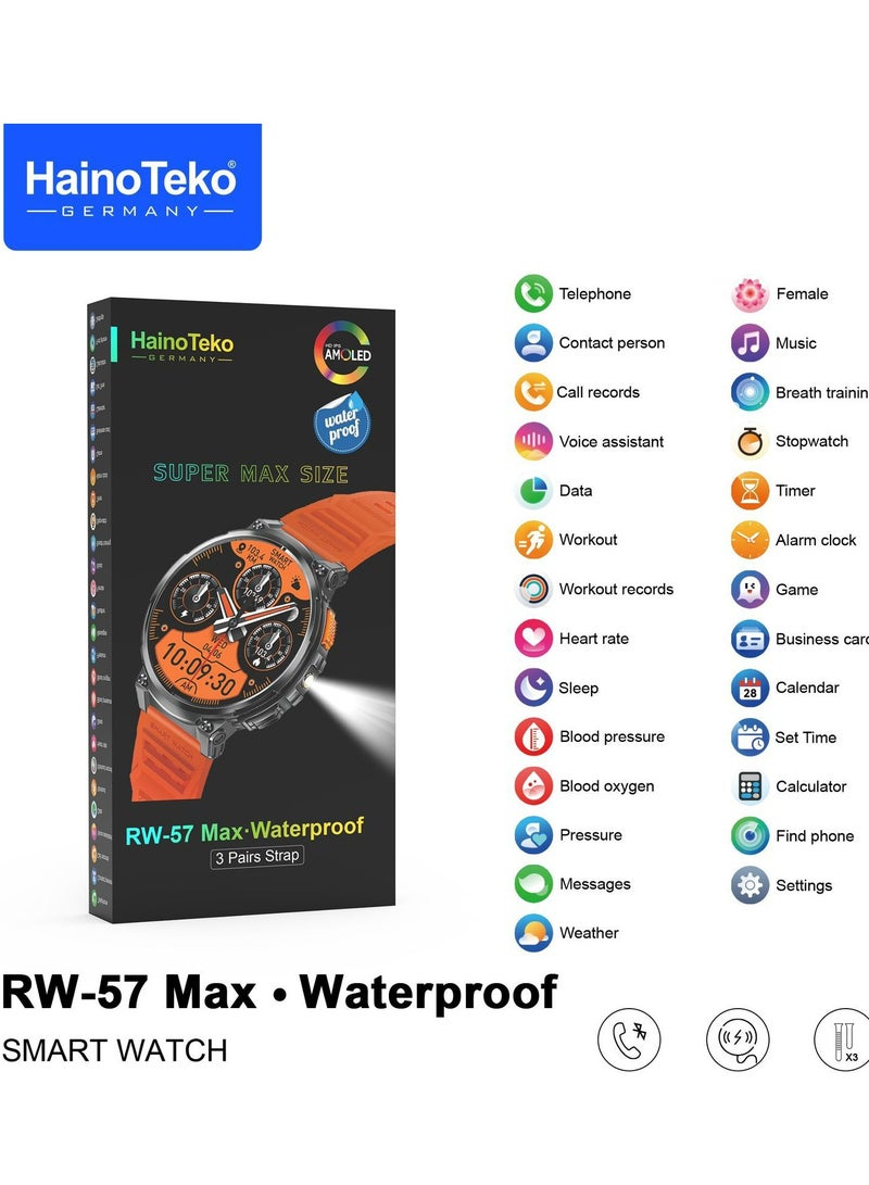 Haino Teko Haino Teko waterproof  GPS Smartwatch With 3 pairs Strap RW-57 max
