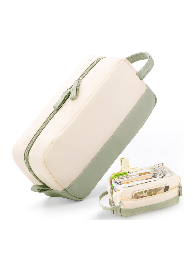 KASTWAVE Large Capacity Pencil Case for Kids Girls, Portable Pencil Case with Zipper, Teenager Multifunctional Stationery Organizer, School Supplies Organizer Bag - Image 1