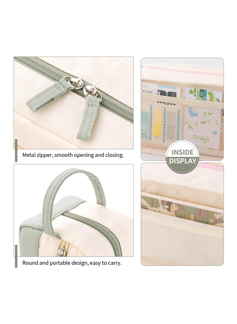 KASTWAVE Large Capacity Pencil Case for Kids Girls, Portable Pencil Case with Zipper, Teenager Multifunctional Stationery Organizer, School Supplies Organizer Bag - Image 3