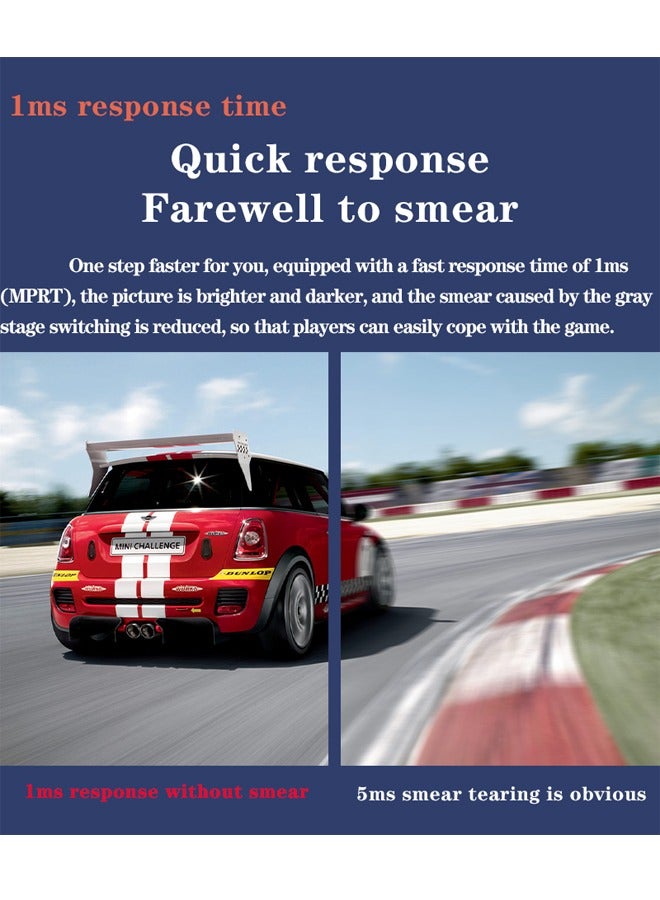 ايتي لايف شاشة الألعاب المسطحة 27 بوصة IPS مع شاشة عرض VA بدون إطار كامل الوضوح (1920 × 1080) ، ومعدل تحديث 165 هرتز ، ومنفذ USB HDMI وإدخال DP أسود - Image 5