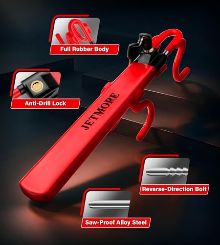 Jetmore Car Steering Wheel Lock Anti-Theft Device, Wheel Locks for Cars, Dual Hooks, Car Lock Steering Wheel, Car Anti-Theft Device, Saw-Resistant Alloy Steel, for Cars, SUVs & Trucks - Image 5