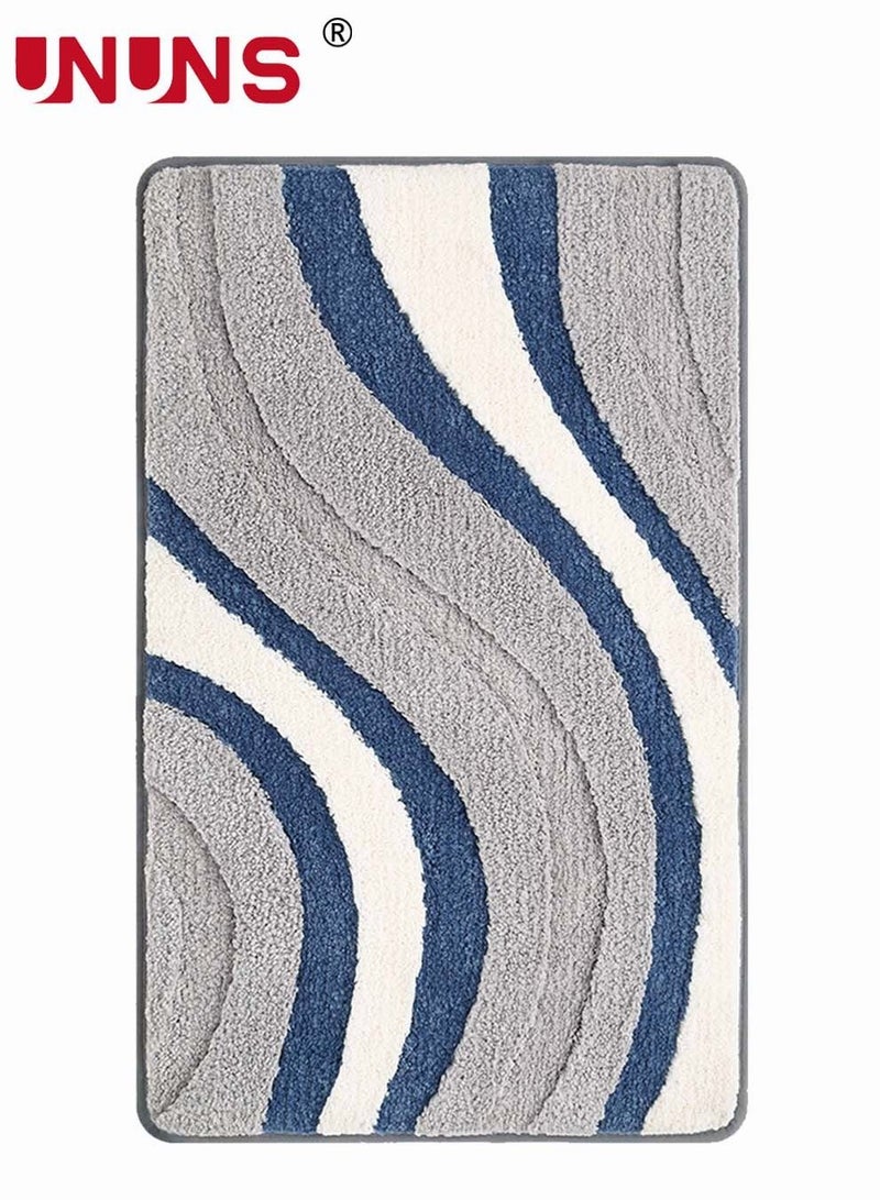 يو إن يو إن أس سجادة حمام ، سجادة حمام فائقة النعومة والامتصاص مع وسادة TPR ، 40x60 سم ، سجادة حمام لأرضية الحمام - Image 2