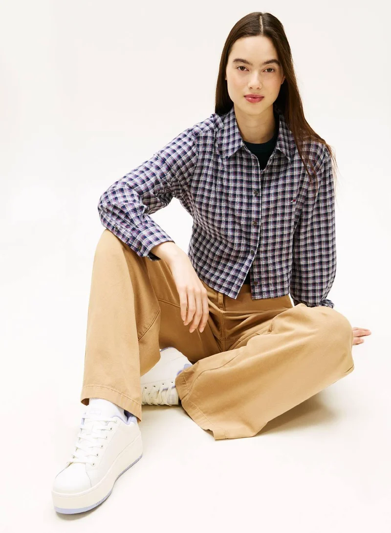 TOMMY JEANS Essential Logo Platform Trainers With Leather