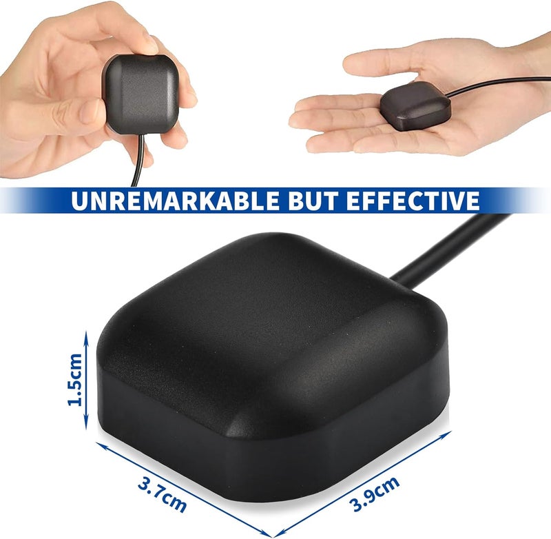 BINGFU Vehicle Waterproof Active GPS Navigation Antenna with SMA Male Connector for Car Stereo Head Unit GPS Navigation System Module Truck Marine Boat GPS Tracker Locator Real Time Tracking - Image 5