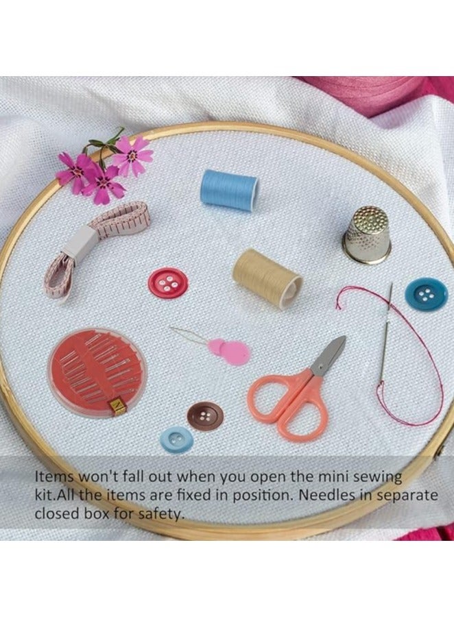 سبيس شوب صندوق أدوات خياطة معدني صغير مع مجموعة خيوط، حاوية تخزين دائرية (متعدد الألوان) - Image 5