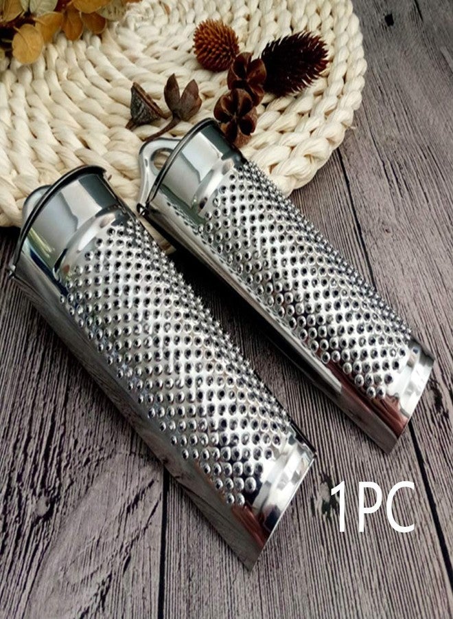 Melostu Nutmeg Grater With Storage, Ginger Garlic Kitchen Planer Lemon Hand Held Stainless Steel Nutmeg Grater Nut(silver,size:13.9 * 5 * 2.3 cm) - Image 5