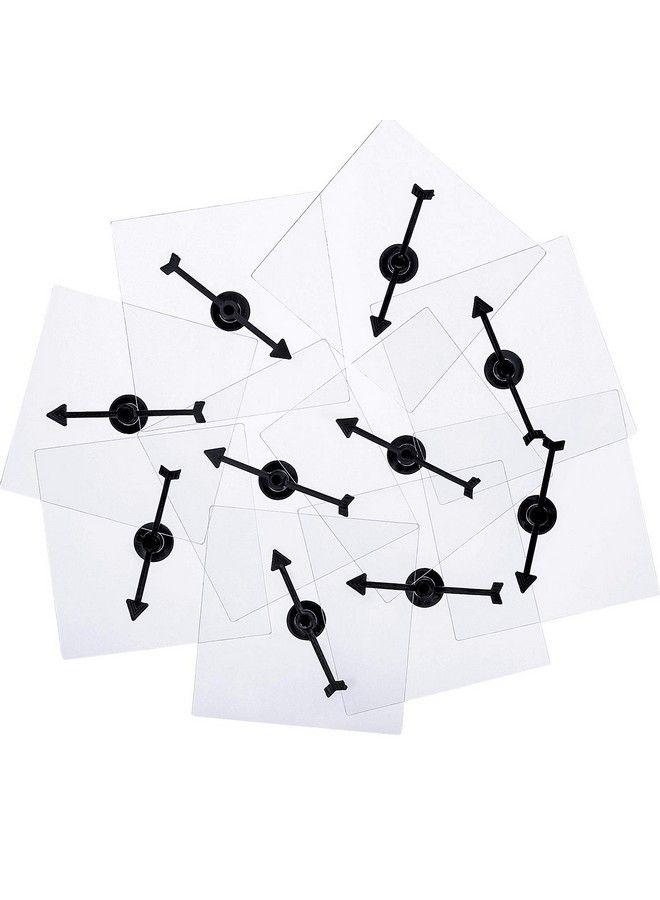 Gejoy 10 Pack Transparent Spinners Dry Erase Math Game Spinner With Rotating Arrow - Image 1
