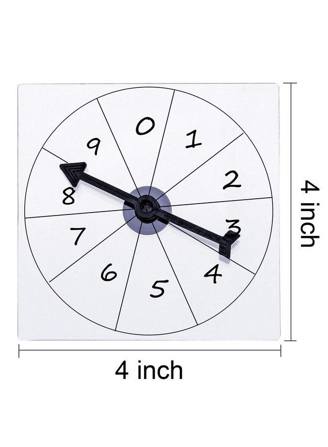Gejoy 10 Pack Transparent Spinners Dry Erase Math Game Spinner With Rotating Arrow - Image 3