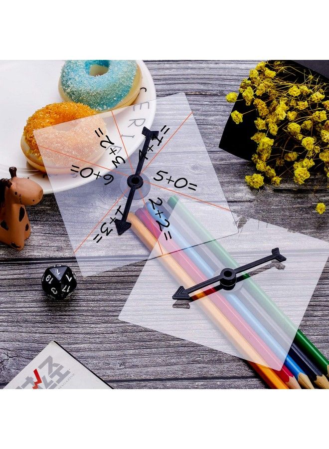 Gejoy 10 Pack Transparent Spinners Dry Erase Math Game Spinner With Rotating Arrow - Image 5