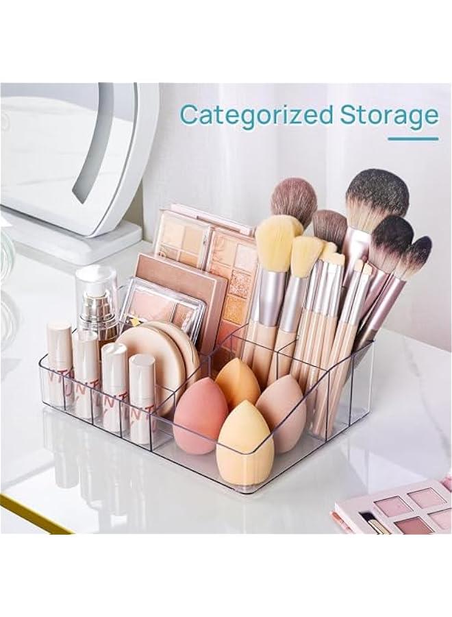 HOOKOR Durku Acrylic Makeup Organizer for Vanity Countertop,3 Tier Clear Makeup Organizer with Drawer, Cosmetic Storage for Dresser Countertop and Bathroom Vanity, Beauty Holder for Lipstick Brush Skincare - Image 4