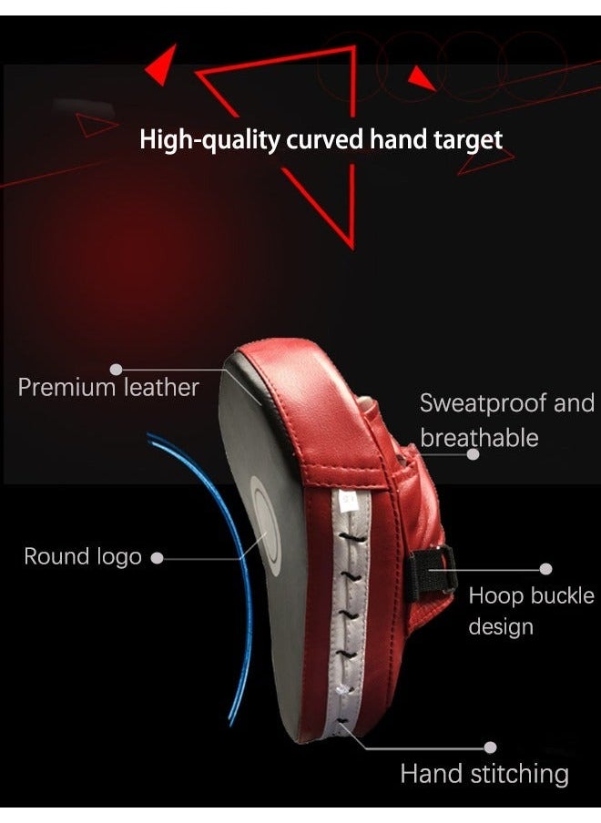 Aikenn Boxing Gloves,Boxing Pads,Boxing Curved Focus Punching Mitts,Leatherette Training Hand Pads,Hide Leather Curved Hook And Jab Target Hand Pads,For Mma Kickboxing Martial Arts,Muay,Thai Karate Training,Punching Coaching Strike Shield(1PC)  - Image 3