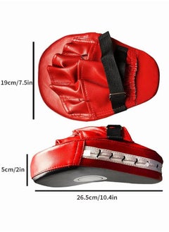 Aikenn Boxing Gloves,Boxing Pads,Boxing Curved Focus Punching Mitts,Leatherette Training Hand Pads,Hide Leather Curved Hook And Jab Target Hand Pads,For Mma Kickboxing Martial Arts,Muay,Thai Karate Training,Punching Coaching Strike Shield(1PC)  - Image 2