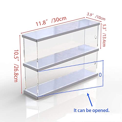 Nynelly 2Level Clear Acrylic Display Case Dustproof Showcase for Collection Bricks Blocks Toys Models Minifigures Building RemovableWhite - Image 5