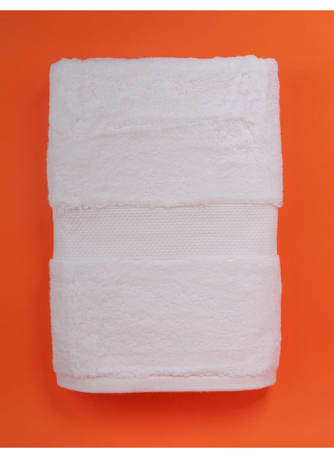 White Rose 4 Piece Bathroom Towel Set White - EVERHOME -700 GSM - 100% EGYPTIAN Cotton Terry - Finest Cotton - 2 Bath Towel 75X145 cm & 2 Guest Towel 40x75 cm -Premium Touch - Quick Dry - Super Absorbent  - Image 5