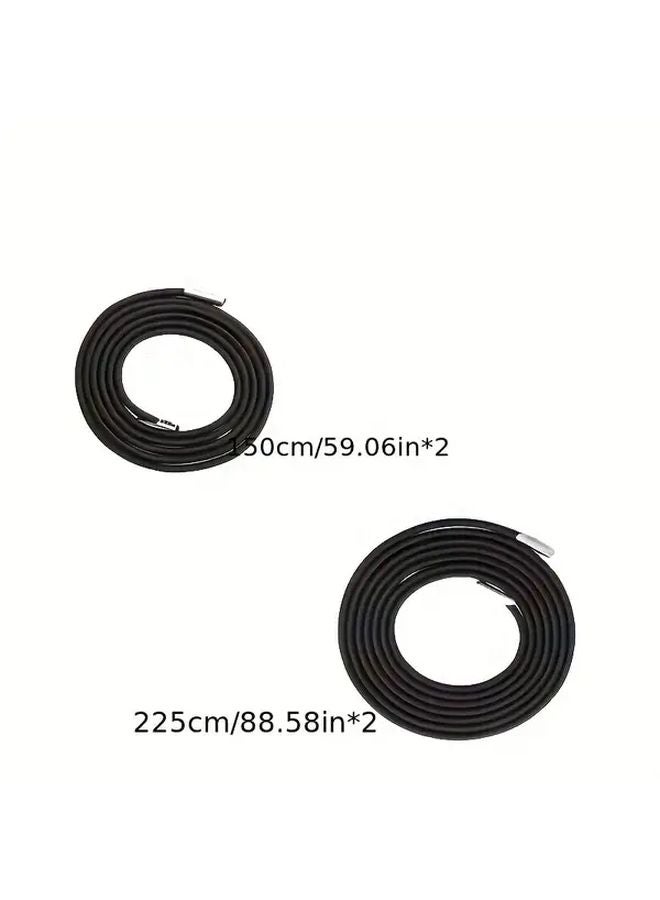 Black Four Pack Zero Gravity Chair Replacement Straps Durable Polyester Adjustable For Outdoor Lounge Beach Chairs - Image 4