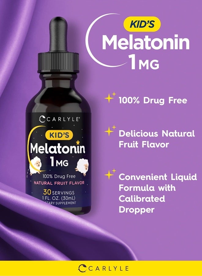 Carlyle Kids Melatonin Liquid | 1 fl oz | Two Pack | Natural Fruit Flavor | by Carlyle - Image 3