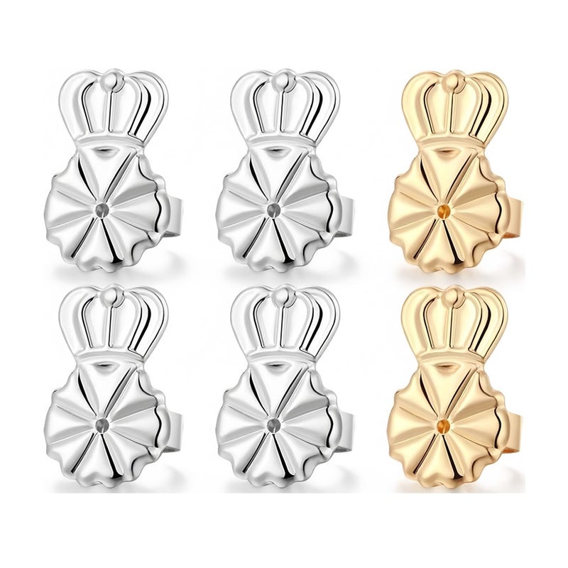 Flavizo Silicone Earring Supporters & Backs for Heavy Earrings (6 Pcs) | Ear Lifter for Sensitive Ears, Secure Stopper for Studs & Danglers - Image 1