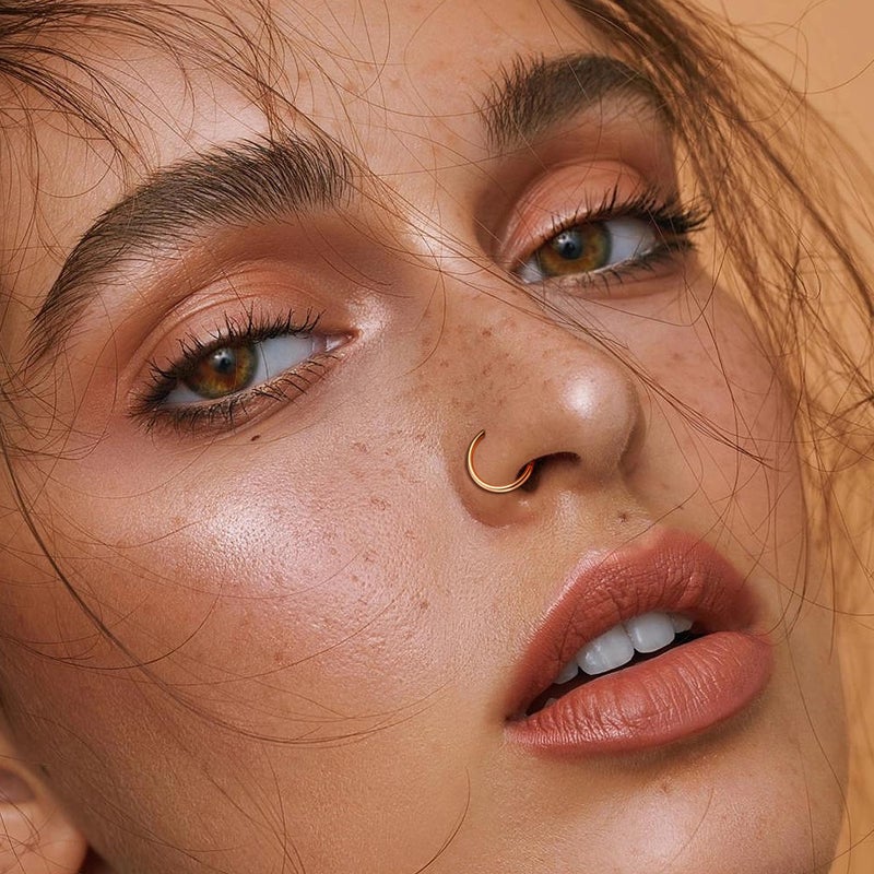 Drperfect 20G 36PCS 316L Stainless Steel Nose Ring Hoop Nose Piercing Jewelry for Women and Men Gold Hoop Nose Ring 6mm 8mm 10mm - Image 3