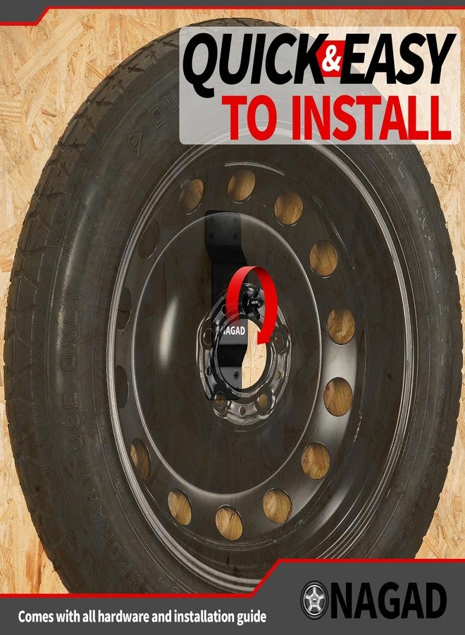 ONAGAD Wall Mount Spare Tire Holder Mount, Upgraded Spare Wheel Carrier, Spare Tire Mounting Bracket Rack for Enclosed Trailers, Cargo Race Box Trailers, Trucks, Vans, Garages, Warehouses and Semis - Image 2