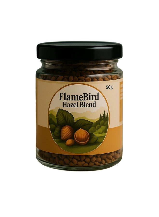 Hazel Blend Instant Coffee Powder, Medium Roast, 50g Jar, Quick Dissolving, Caffeinated, Hazel Blend Flavour, Powder Form - Image 1