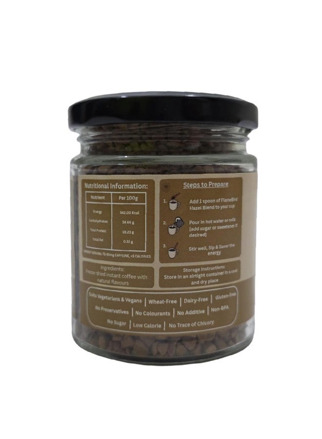 Hazel Blend Instant Coffee Powder, Medium Roast, 50g Jar, Quick Dissolving, Caffeinated, Hazel Blend Flavour, Powder Form - Image 2