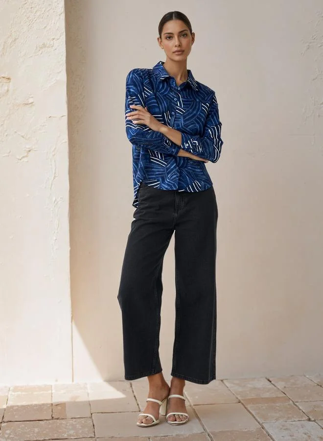 Splash FAV Regular Fit Viscose Printed Shirt with Collar