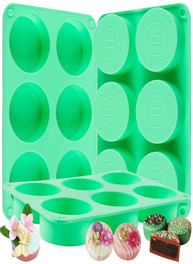 Sidosir Siodisr 2Pcs Oreo Cookie Chocolate Silicone Mold, 6-Cavity Round Cylinder Oreo Chocolate Cover Molds for Candy, Silicone Baking Molds for Mini Cakes, Jelly - Image 1