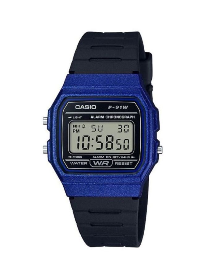 CASIO Men Resin Digital Watch F-91WM-2ADF - 35 mm - Black/Blue - Image 1