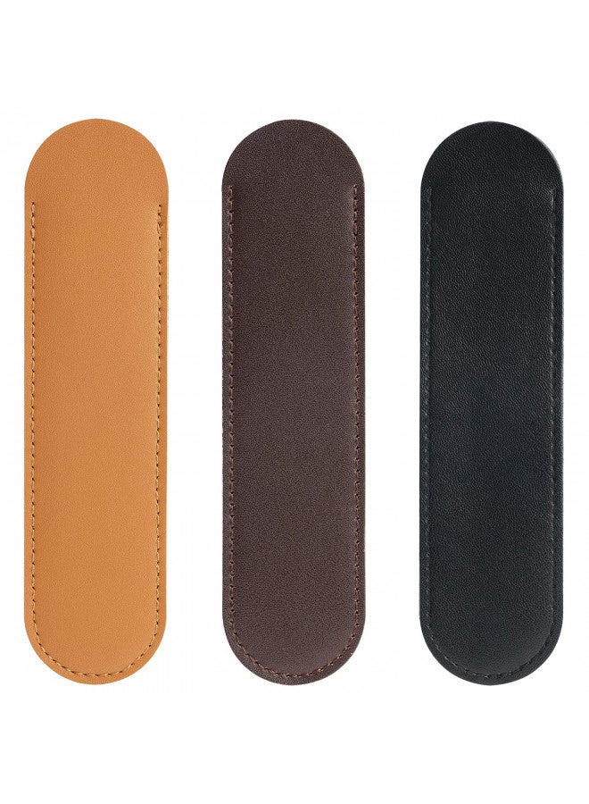 RAYNAG RAYNAG Set of 3 Genuine Leather Pen Sleeve Case Holder Pouch for Single Pen - Image 1
