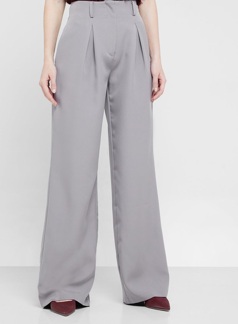 ELLA High Waist Pants With Front Pleat - Image 2