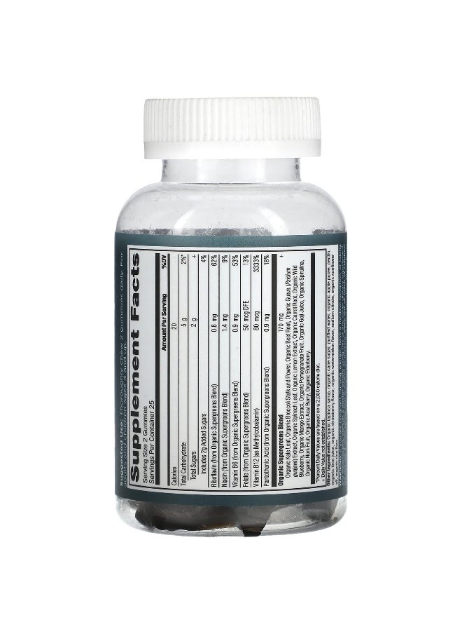 Ancient Nutrition - Ancient Nutrition, Organic Super Greens Gummies, Strawberry Watermelon, 50 Gummies - Image 1