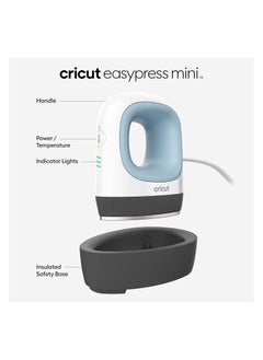 Cricut Cricut EasyPress Mini | Zen Blue | Compact Heat Press for Iron On Vinyl (HTV), Infusible Ink and Sublimation  - Image 2