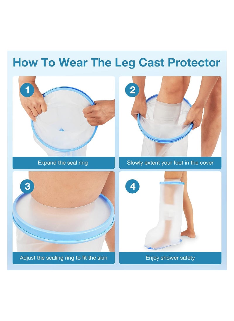 Generic - Cast Covers for Shower Leg  Waterproof Cast Cover Protector Keep Wound Bandage Dry  Watertight Cast Bag for Broken Leg Knee Ankle Orthopedic Boot - Image 1