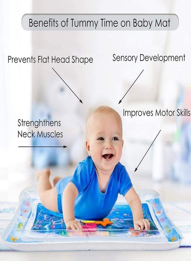 AVMPHD Baby Kids Water Play Mat Toys Inflatable Tummy Time Leakproof Water Play Mat, Fun Activity Play Center Indoor and Outdoor Water Play Mat for Baby - Image 5