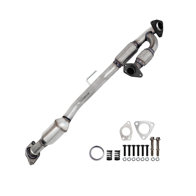 PULCHERFLOW Rear Catalytic Converter Compatible with 20132019 Nissan Pathfinder 20142020 Infiniti QX60 2013 Infiniti JX35 35L V6 Flex Pipe Catalytic Convertor High Performance EPA Compliant