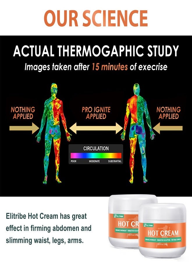 Elitribe Hot Cream Sweat Enhancer Lotion for Women and Men and Body Sculpting Cellulite Workout Ultra Moisturizing and Invigorating Body Firming Cream with Natural Oils - 8.45 Fluid Ounce - Image 5