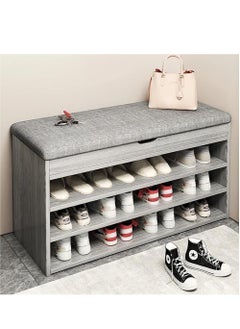 Multi-functional shoe bench entryway bench household shoe rack with seating three-layer flip cover design entryway long bench with shoe cabinet all-in-one shoe cabinet bench. (Grey 80X30X5cm) - pzsku/Z391A9DF5E8FB02DB546EZ/45/_/1726229847/cf7048fa-5cc5-4a05-b9f7-7c9cf9790d2d