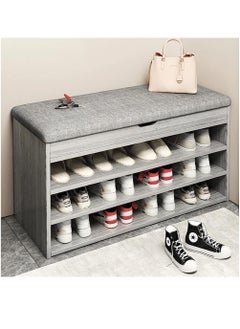 Multi-functional shoe bench entryway bench household shoe rack with seating three-layer flip cover design entryway long bench with shoe cabinet all-in-one shoe cabinet bench. (Grey 80X30X5cm) - pzsku/Z391A9DF5E8FB02DB546EZ/45/_/1726229860/108da352-9c29-4f56-b29b-3415a66407e4