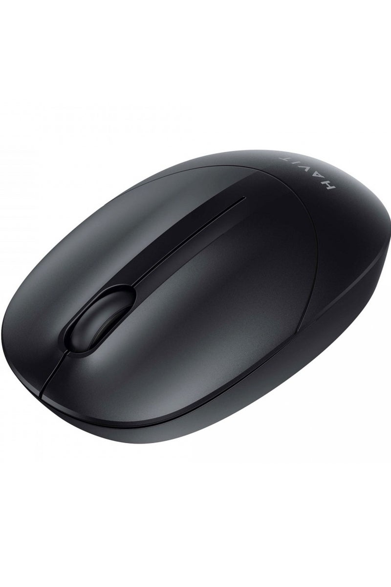 havit 2.4GHz Wireless Mouse 1600 DPI - Comfortable and Silent Optical Mouse with USB Receiver, Plug and Play, Long Battery Life, 47g Lightweight Design, Energy Saving, Precise and Smooth Control, Durable up to 3 Million Clicks, Compatible with Laptop, PC, Windows, Mac, Chromebook, Linux (Black) - Image 2