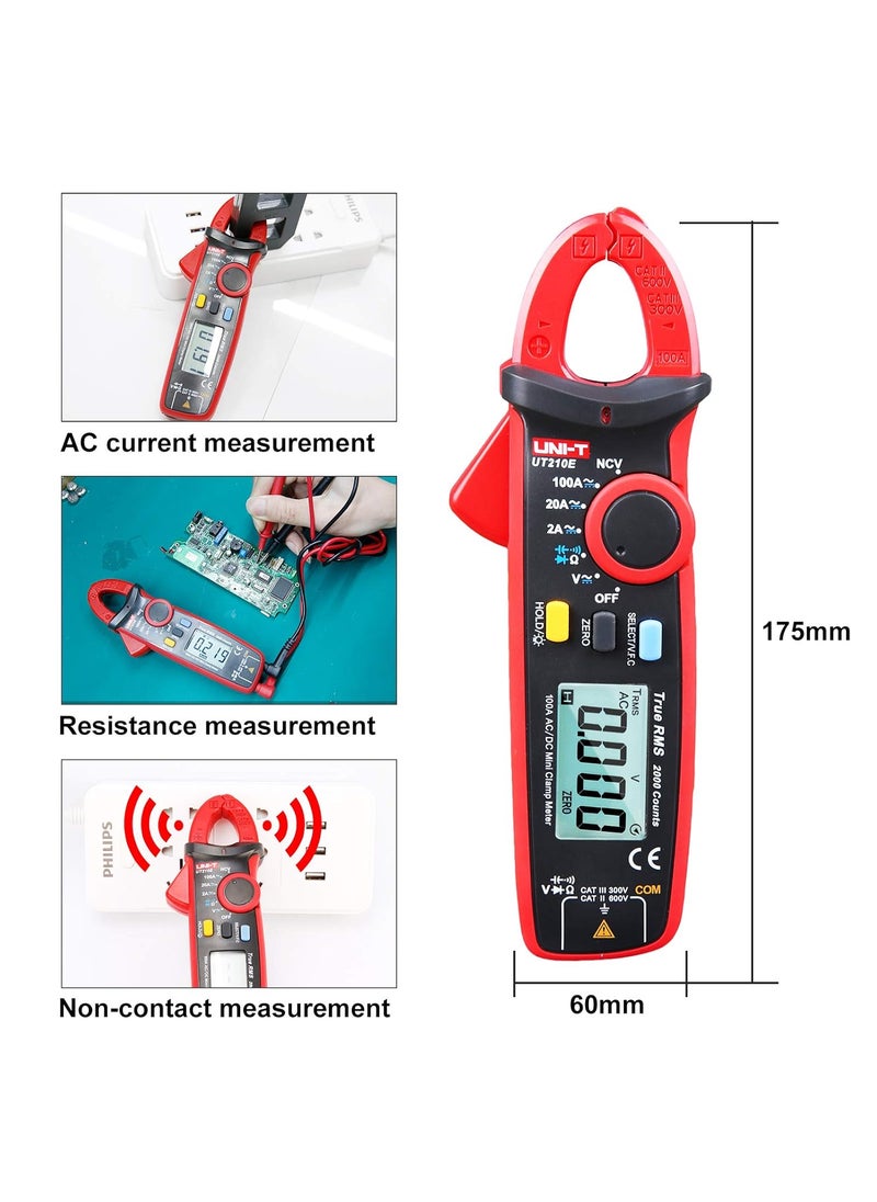 UniT YIRU UNIT UT210 Series True RMS Digital Clamp Meter ACDC Voltage Tester with ohm Capacitance Measurement  - Image 5