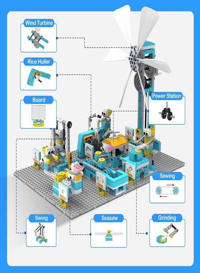 makerzoid STEM Robot Toys Building Kits, Happy Farm Building Toys with Motor for Kids Ages 6+, Engineering Science Learning Educational DIY Stem Projects Robot for Boys & Girls (570+ Pcs) - Image 4