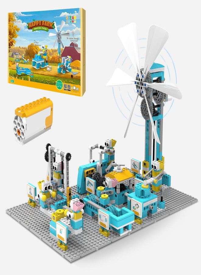 makerzoid STEM Robot Toys Building Kits, Happy Farm Building Toys with Motor for Kids Ages 6+, Engineering Science Learning Educational DIY Stem Projects Robot for Boys & Girls (570+ Pcs) - Image 1