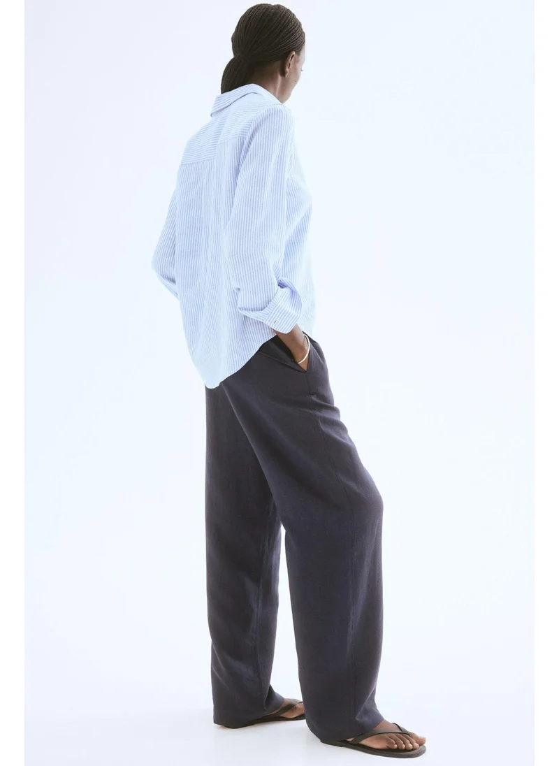 اتش اند ام Linen-blend trousers