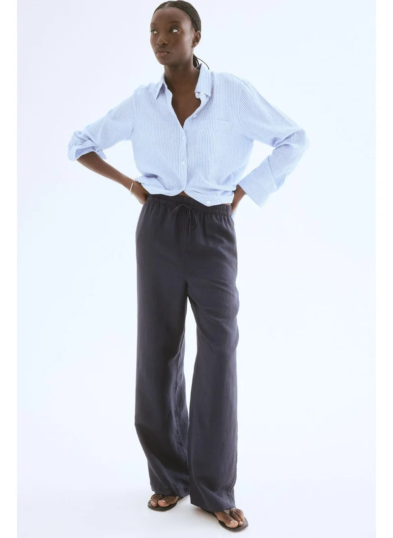اتش اند ام Linen-blend trousers