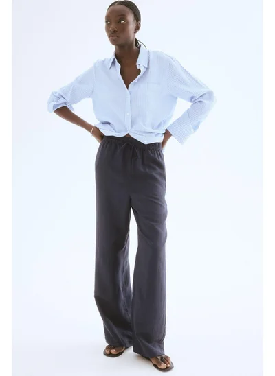 H&M Linen-blend trousers
