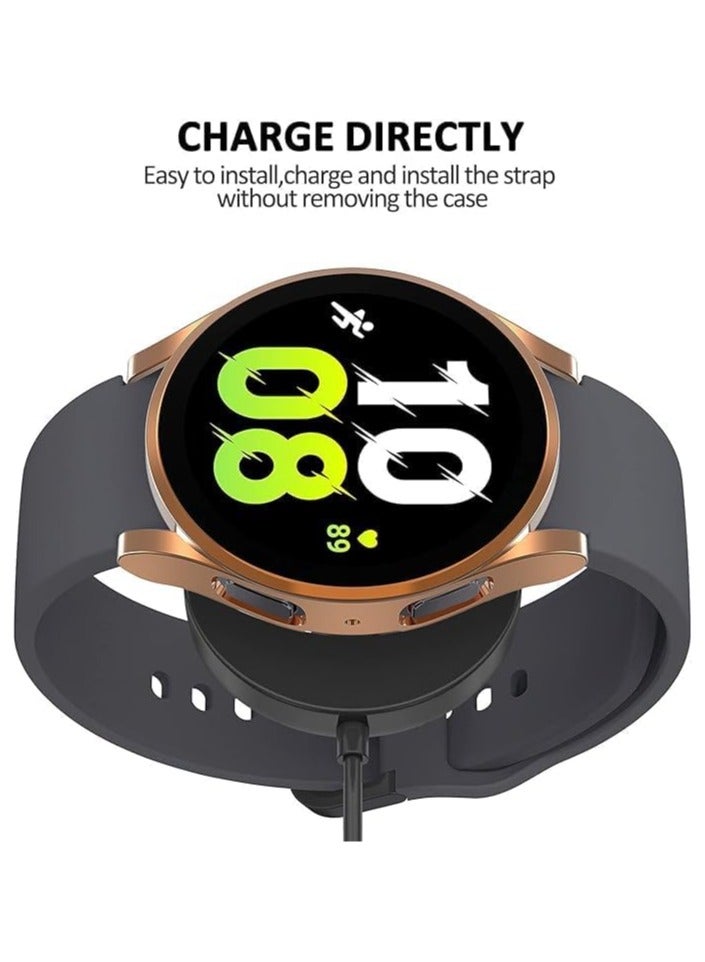 ELMO3EZZ متوافق مع حافظة حماية شاشة Samsung Galaxy Watch 5 44 مم/ 40 مم، غطاء حماية ناعم مطلي بمادة TPU لحماية مقاومة الخدش (ذهبي وردي) - Image 5