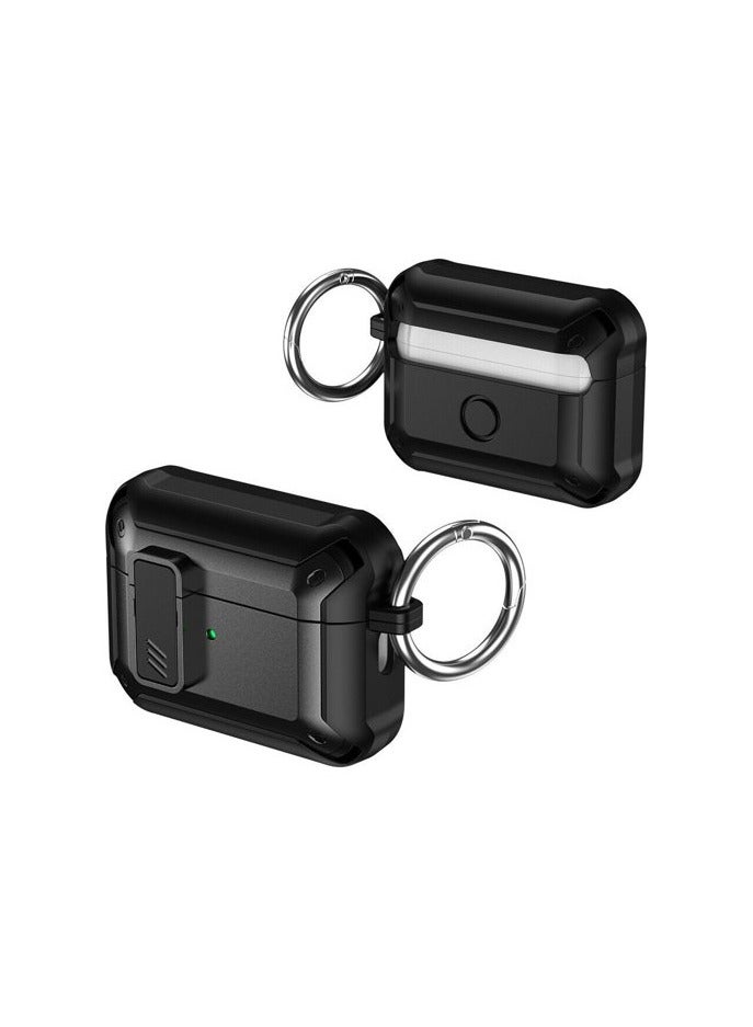 Shockproof Luxury Full PC Earphone Case With Keychain AirPods Pro 2 - Image 1