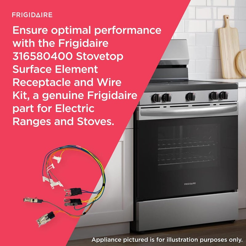 Frigidaire 316580400 Stovetop Surface Element Receptacle and Wire Kit for Electric Ranges and Stoves - Image 3