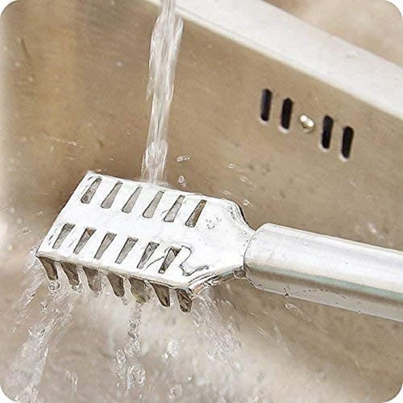 Hudioo Hudioo Fish Scaler Tool, Metallic Fish Scale Remover, Scraper & Cleaner, Sawtooth Descaler for Easy Fish Cleaning, Skin Peeler, Kitchen Tool - Image 2